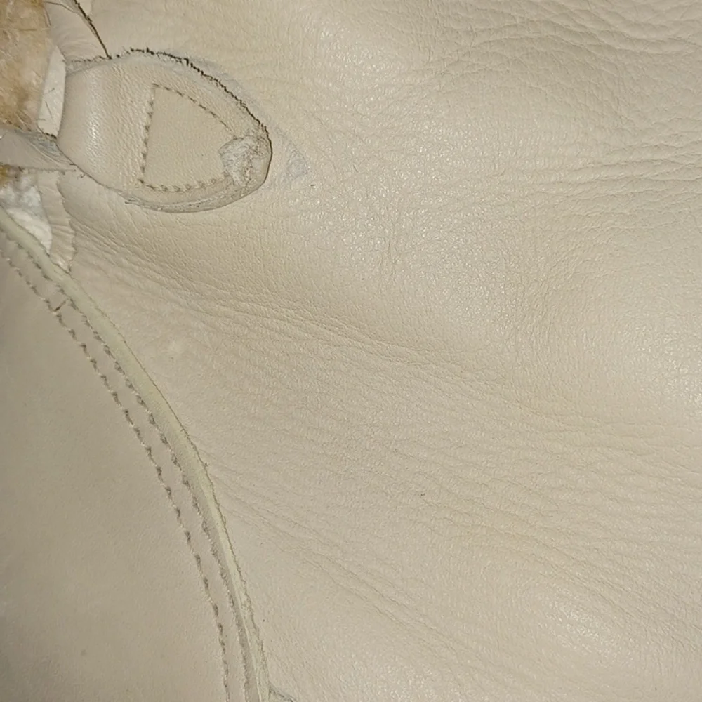 cougar beige cream lace up fur mid cuff boots size 9 - Picture 9 of 10